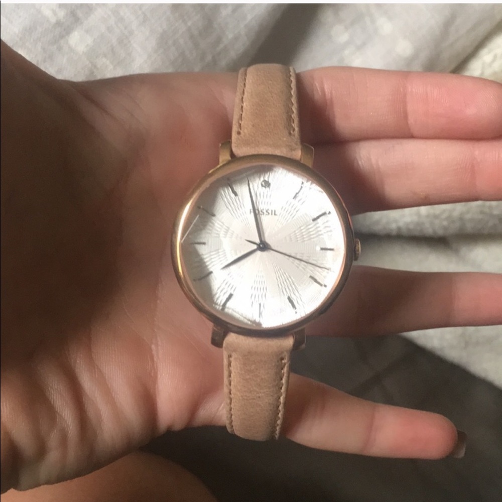 Fossil Brown Cognac Gold Hexagonal Watch